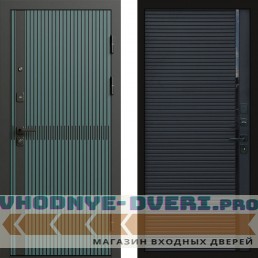 Входная дверь ГРАУНД Velutto Verde Бетон Porte black